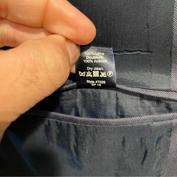 J Crew Factory Thompson Blue Wool Preppy Sport Coat Blazer Jacket Mens 40R *NOTE - Picture 8 of 9